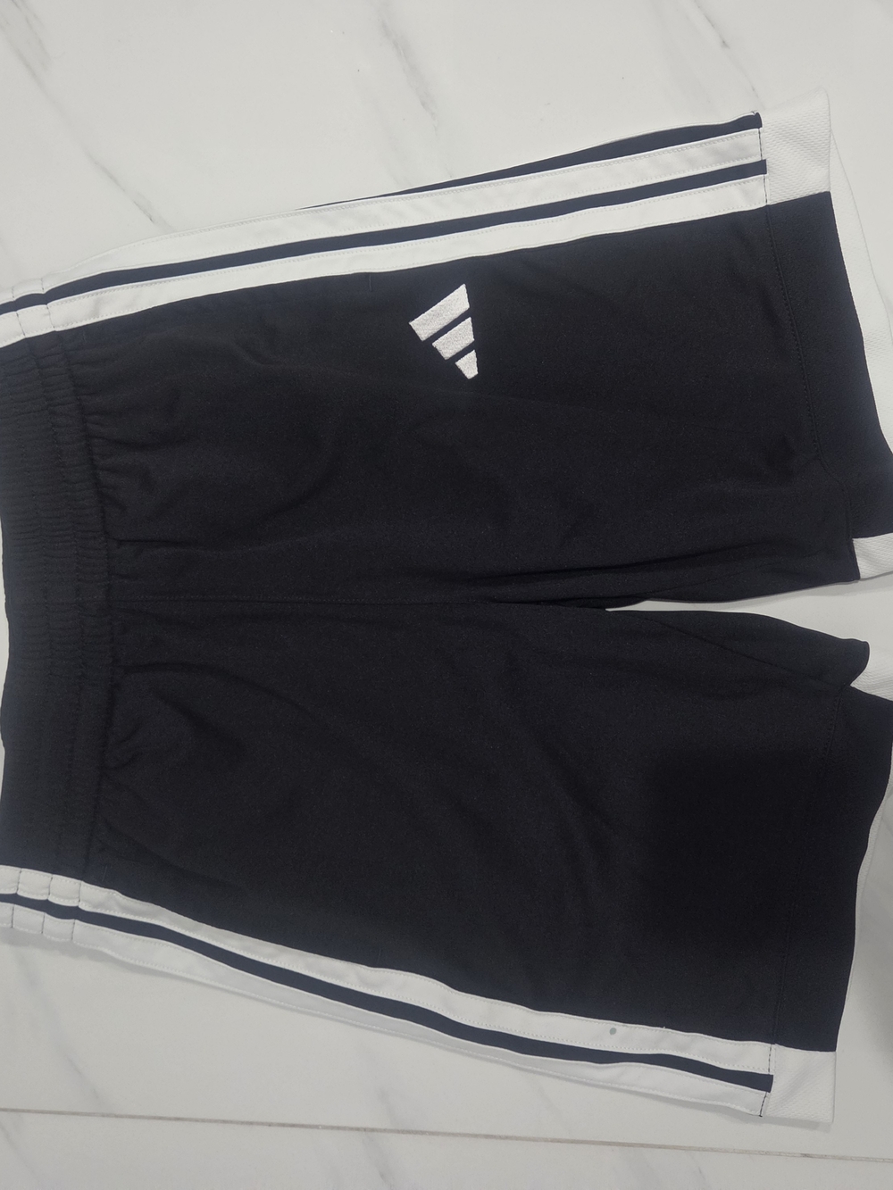 adidas Black Shorts with White Side Stripes for Kids